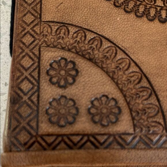 Mandela Style Brown Embossed Leather Journal - Picture 3 of 10